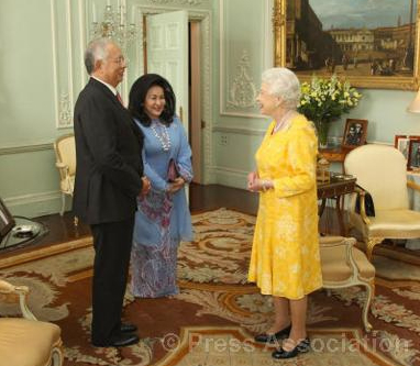 Najib and Rosmah and Queen Elizabeth