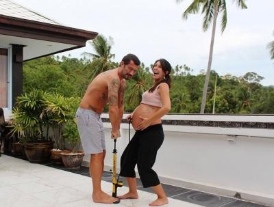 Xavier and his wife in Bangkok.