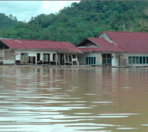 Submerged church
