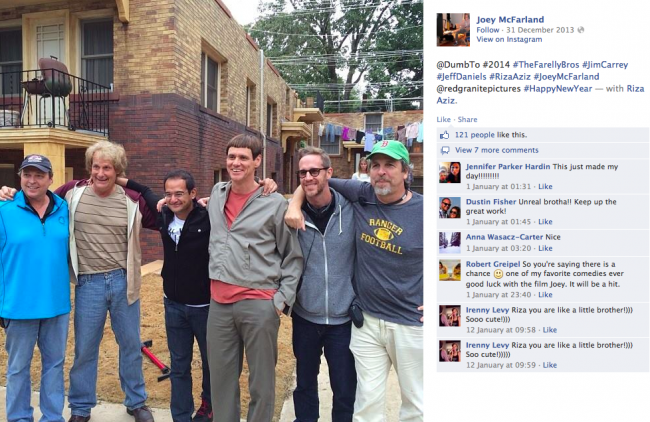 The team from Red Granite's next big production, Dumb & Dumber To with star Jim Carey