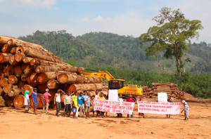 Orang Asli blockade in Terhadap Pembalak, West Malaysia.