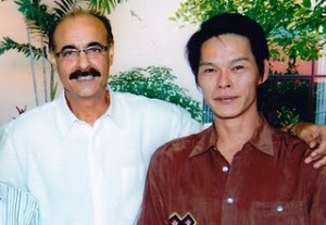 Fall guy? Chia with Musa's lawyer, Christopher Barnes, to whom much of the money for logging concessions was eventually sent.