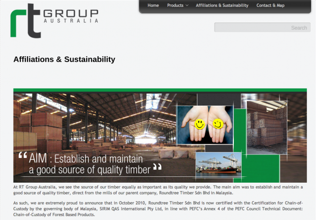 Branded sustainable wood by themselves and by the Malaysian Government