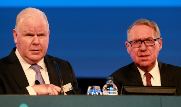 Mike Smith (ex-CEO) left and Chair David Gonsky