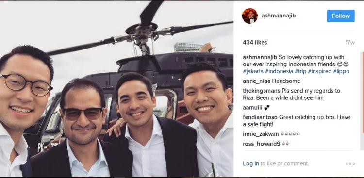 Older step-son Riza (2nd left) received even more - hundreds of millions in fact, in order to fund movies. The two boys have spent the past months kicking their heels round KL enjoying a luxury jetset existance and attending global government meetings with their Dad.