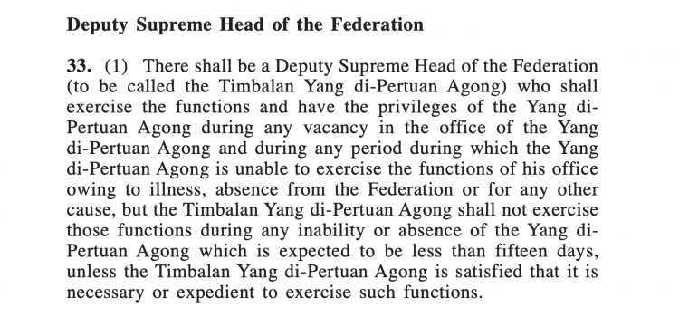 The Agong must step aside on Monday or grant Anwar his audience .... according to the Constitution